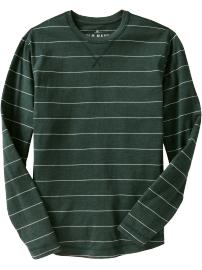 Men's Long-Sleeve Striped Tees