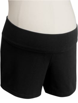 Maternity: Maternity Fold-Over Waistband Yoga Shorts (5") - New Black