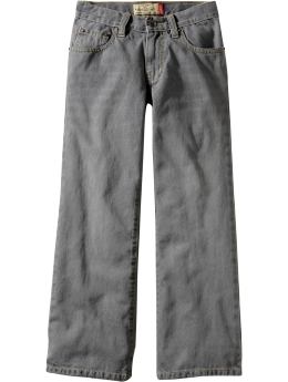 Boys: Boys Boot-Cut Jeans - Dark Stone W/gray