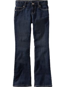 Girls Dark-Wash Boot-Cut Jeans