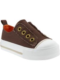Canvas Lace-Free Slip-Ons for Baby