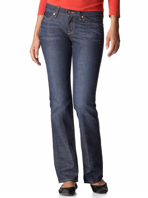 Old Navy Womens The Diva Jeans Dark Authentic Lowest Rise Boot-Cut