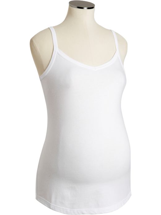 Old Navy Womens White Maternity Long Layering Camis
