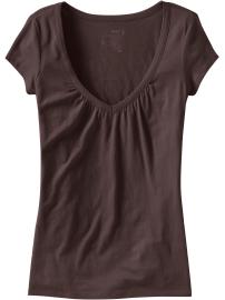 Women's Ruched V-Neck Tees