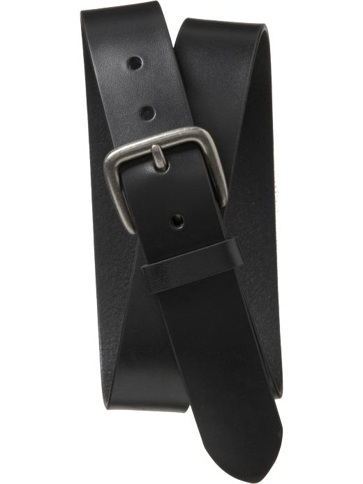 Old Navy Men S Basic Leather Belt - Black