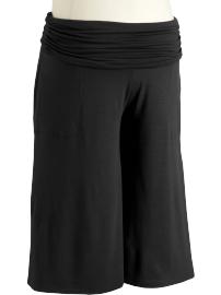 Maternity Shirred Roll-Panel Gauchos