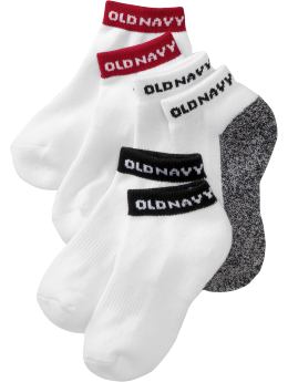 Shoes & Accessories: Boys Logo Ankle-Sock 3-Packs - Red