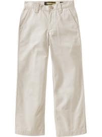 Boys Khaki Plain Front Khakis