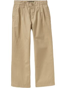 Boys: Boys Pleated Twill Pants - Khaki