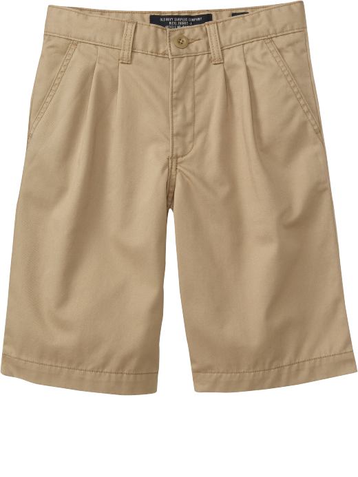 Boys: Boys Pleated Uniform Shorts - Khaki