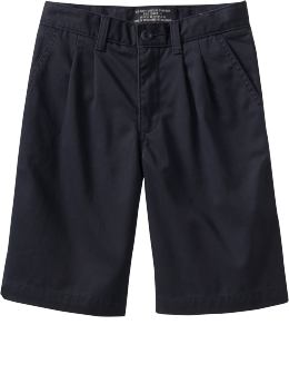 Boys Pleated Twill Shorts