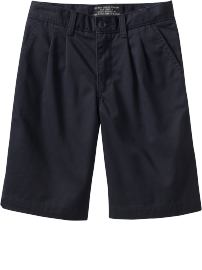 Boys Pleated Twill Shorts