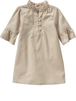 Baby Girls: Ruffle Corduroy Dresses for Baby - Salt