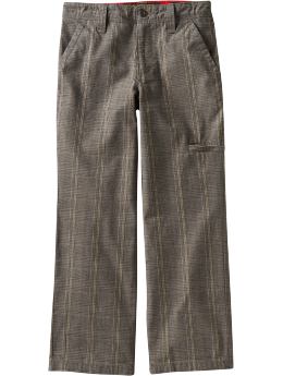 Boys: Boys Patterned Zip Pocket Pants - Brown Plaid