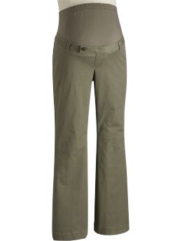 Maternity: Maternity Perfect Khaki Boot-Cut Pants - Peat Moss