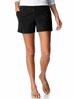 Women: Women's Low-Rise Perfect Khaki Shorts (5") - New Black