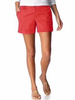 Women: Women's Low-Rise Perfect Khaki Shorts (5") - Bright Coral