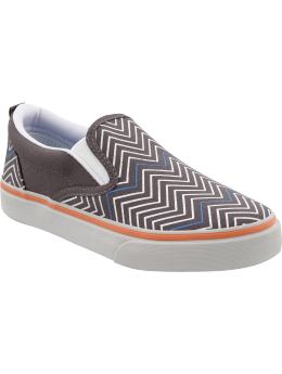 Boys: Boys Graphic Slip-Ons - Wave