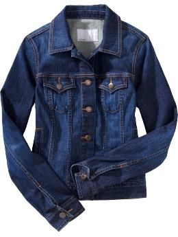 Women: Women's Denim Jackets - Dark Worn