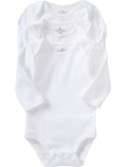 Maternity: Bodysuit 3-Packs for Baby - White