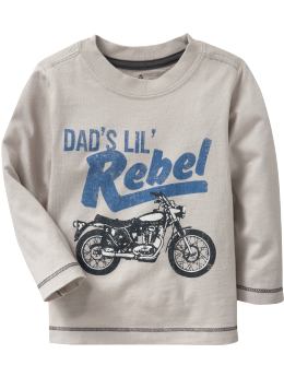 Baby Boys: "Little" Graphic Tees for Baby - Dove
