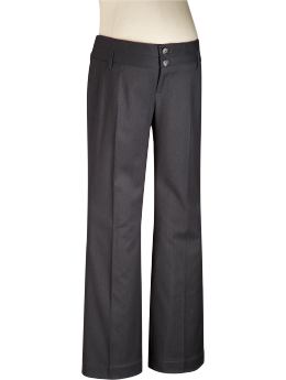 Maternity: Maternity Pinstriped Trousers - Dusty Blue & Gray Stripe