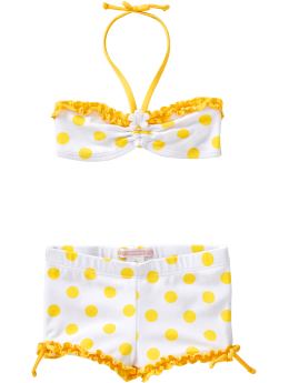 Baby Girls: Polka-Dot Bikinis for Baby - Yellow Polka Dots