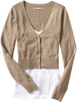 Women: Women's V-Neck Cardigans - Khaki