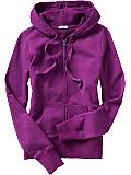 Women: Women's French Terry Zip Hoodies - Atomic Purple