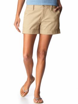Women: Women's Cuffed Twill Shorts (5") - Basswood Brown
