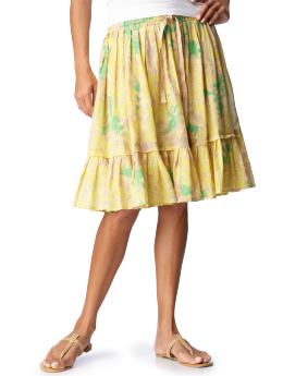 Women: Women's Printed Tiered Skirts - Multi Green Floral
