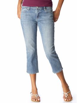 Women: Women's Mid-Rise Straight Leg - "The Flirt" Denim Capris - Vintage
