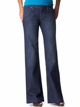 Women: Women's The Flirt Patch-Pocket Wide-Leg Jeans - Dark Cast