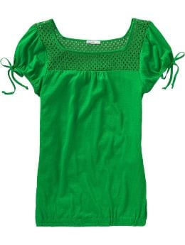 Women's tall green clothing jersey tops