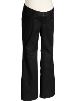 Maternity: Maternity Real-Waist Twill Pants - Black