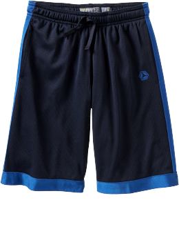 Boys: Boys Side-Stripe Active Shorts - Dark Sea Blue
