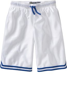 Boys: Boys Mesh-Lined Dazzle Shorts - Bright White