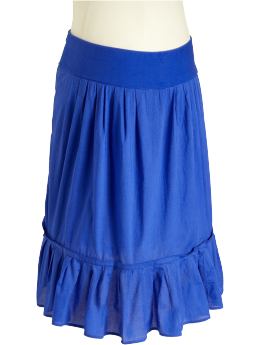 Maternity: Maternity Roll-Panel Tiered Skirts - Cabot Cove