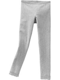 Girls Lace-Trim Leggings