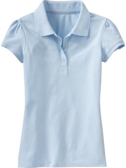 Girls Pique Uniform Polos