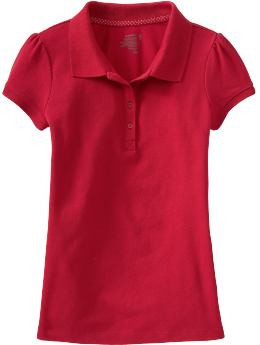 Girls Pique Uniform Polos