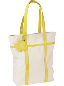 Women: Women's Patent-Trim Canvas Totes - Electricity