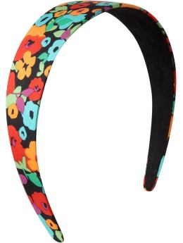 Women: Women's Wide Headbands - Black Floral