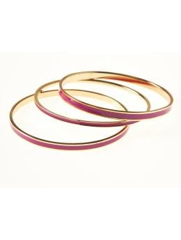 Women: Women's Set of 3 Enamel Bangles - Atomic Purple