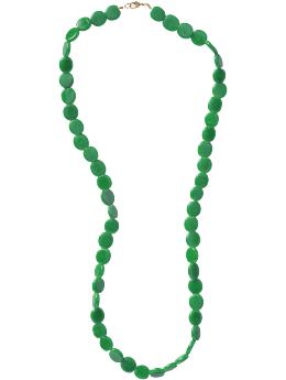Women: Women's Enamel Disk Necklaces - Green Light