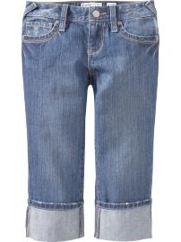 Girls Cuffed Denim Capris