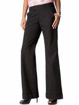 Women: Women's Cotton Twill Wide-Leg Trousers - Black Jack