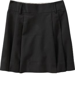 Women: Women's Cotton Twill Box-Pleat Skirts - New Black