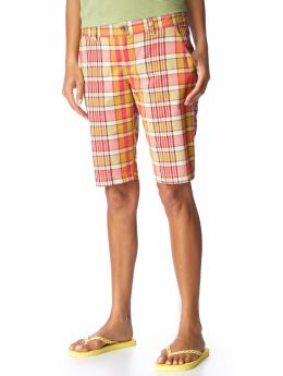 Women: Women's Mid-Rise Plaid Bermudas (10 1/2") - Yellow Plaid