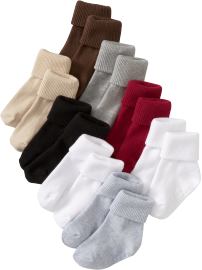 Triple-Roll Sock 8-Packs for Baby